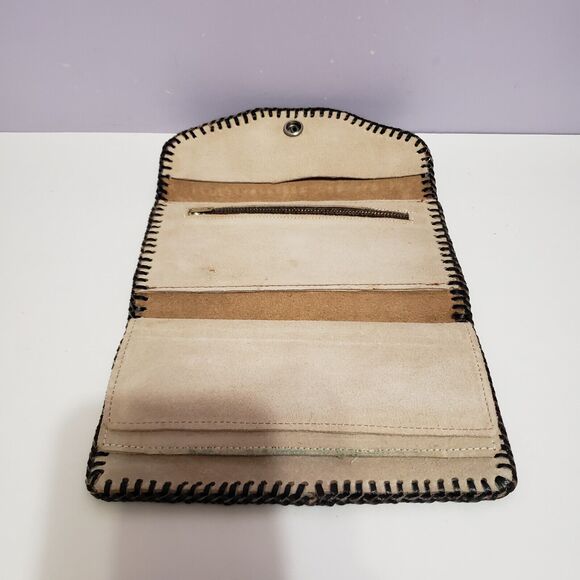 Handmade Leather Trifold Women's Wallet 7" - Picture 5 of 11